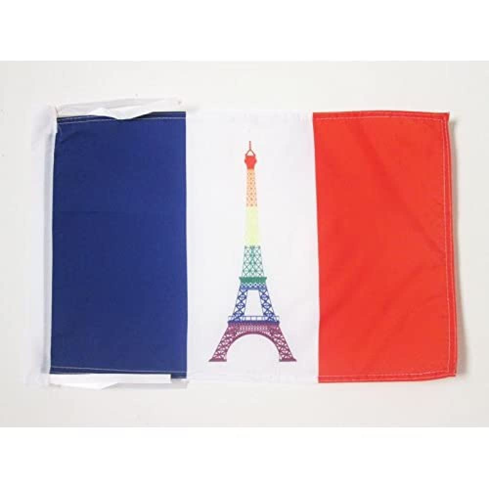 AZ FLAG France Rainbow Flag 12x18 inches front view