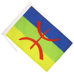 AZ FLAG Kabylie Flag hanging with cords at the top