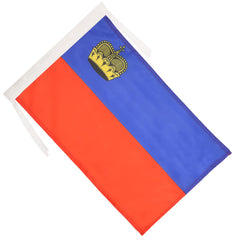 AZ FLAG Liechtenstein Flag hanging showing cords