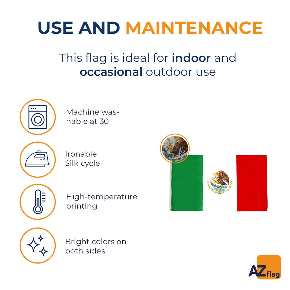 AZ FLAG Mexico Flag 5x8 ft folded for storage
