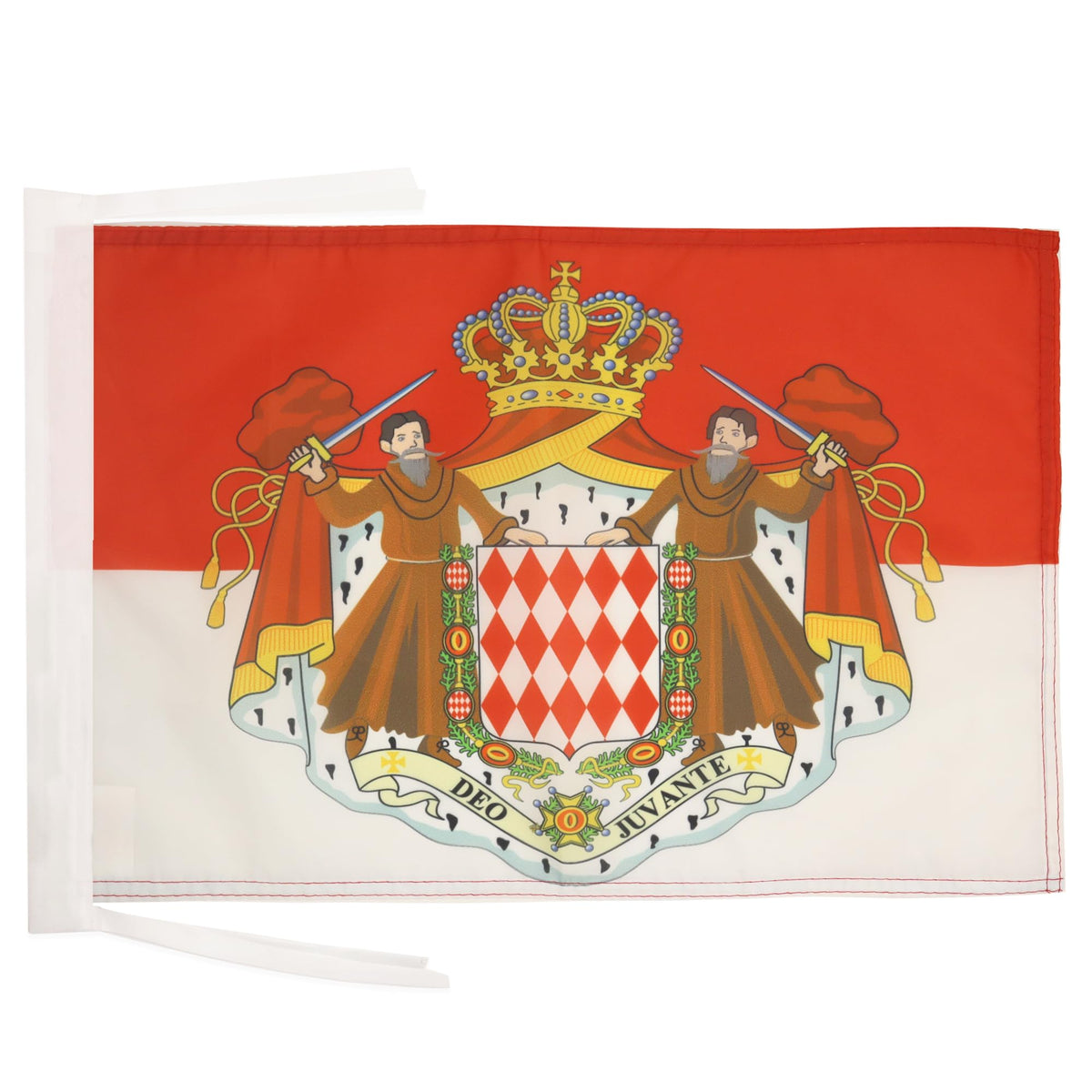 AZ FLAG Monaco Coat of Arms Flag front view with vibrant colours
