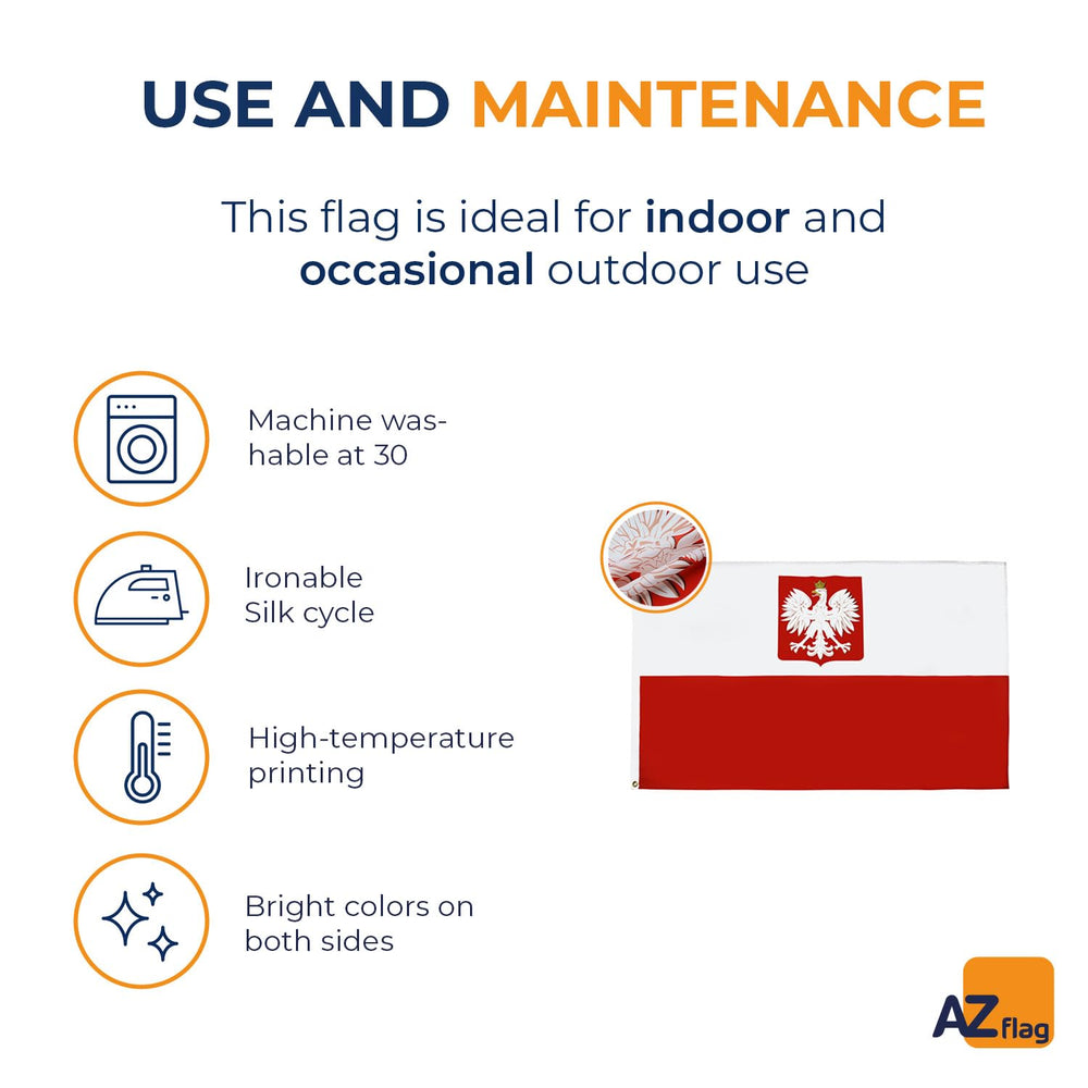 AZ FLAG Poland with Eagle Flag folded in polybag