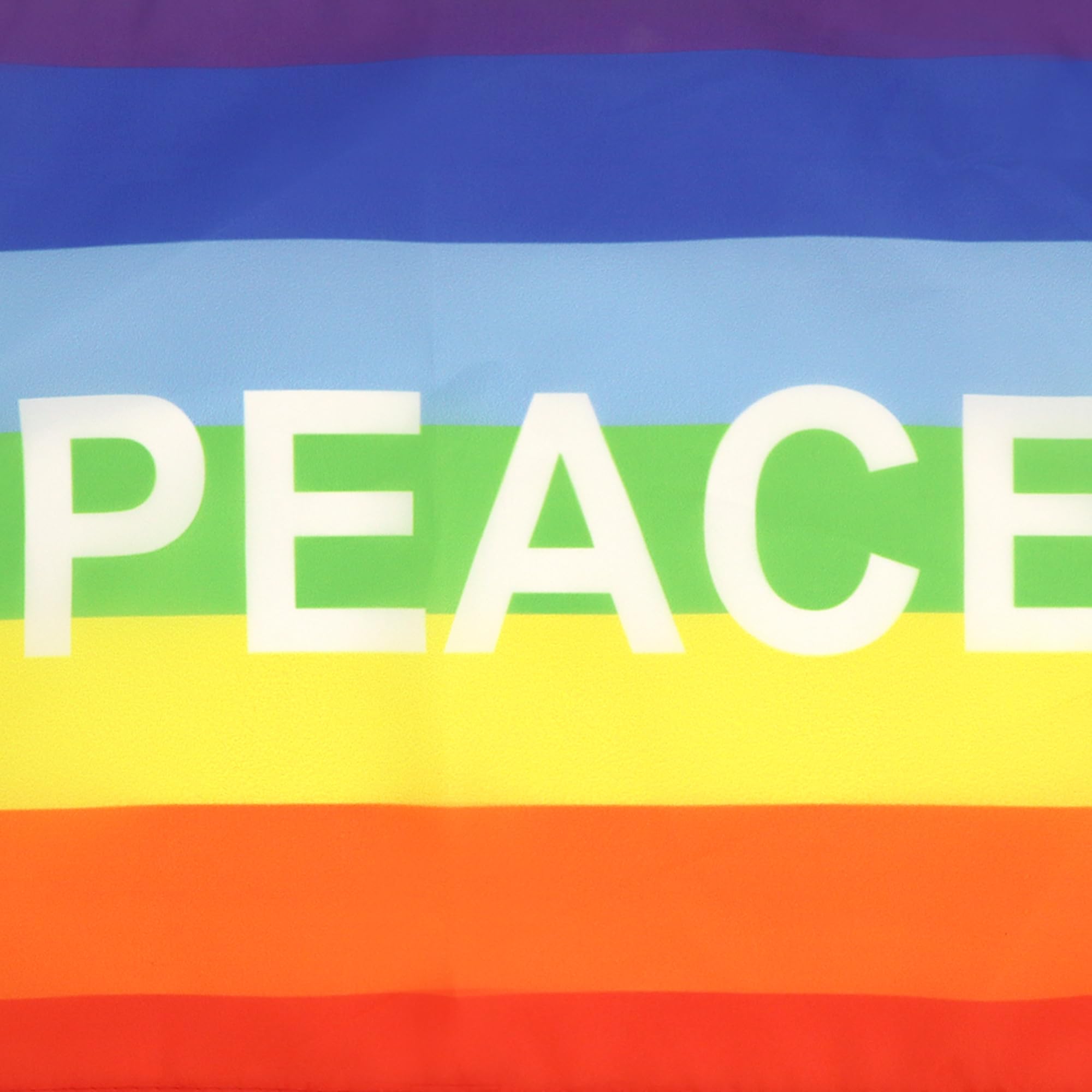 AZ FLAG Rainbow Peace Letter Flag displayed outdoors