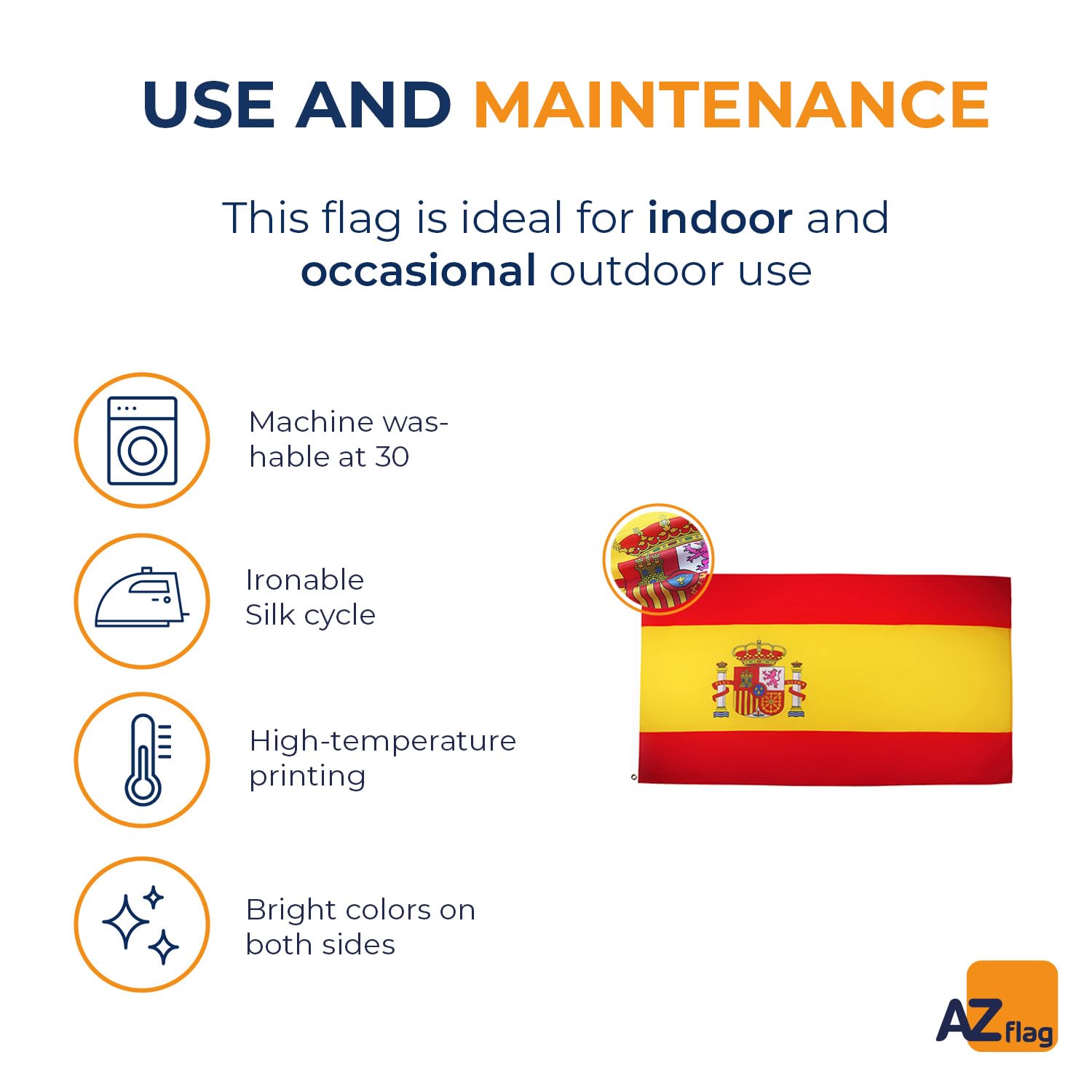 AZ FLAG Spain Flag folded with packaging