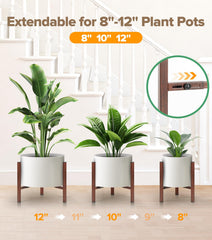 AZADESJET Plant Stand with potted plant on top displaying stability