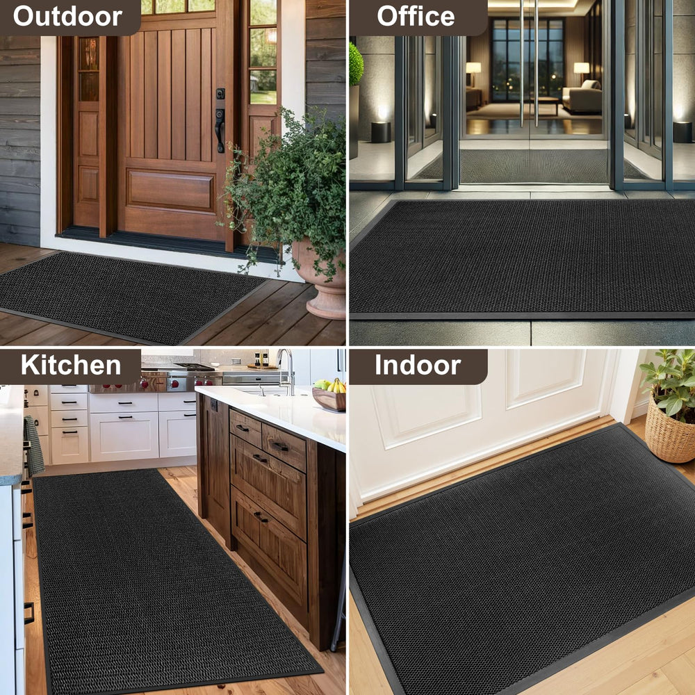 Azadx doormat being cleaned with a hose