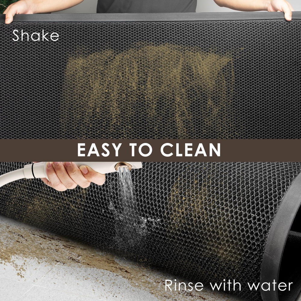 Azadx doormat with dirt trapped in the grid