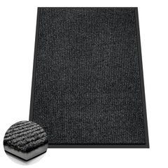 Azadx Heavy Duty 3'x4' Door Mat in Dark Grey front view