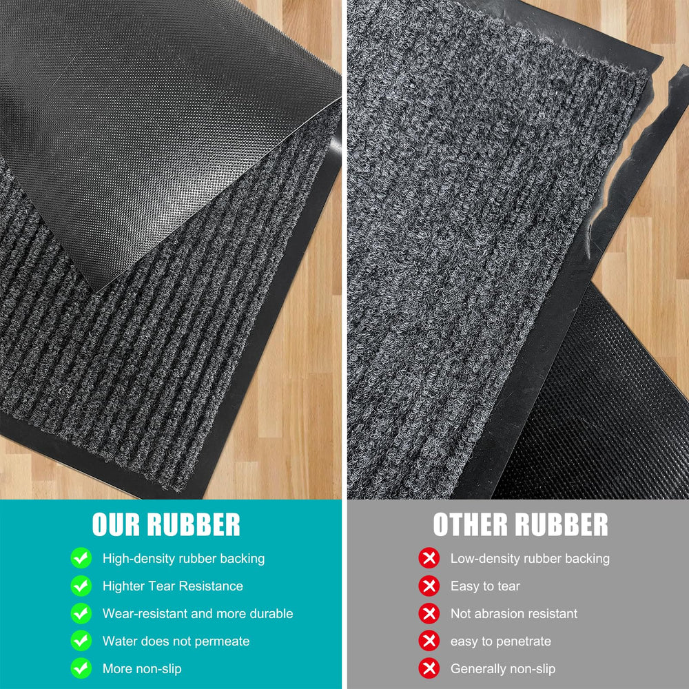 Azadx Heavy Duty Door Mat capturing dirt and moisture