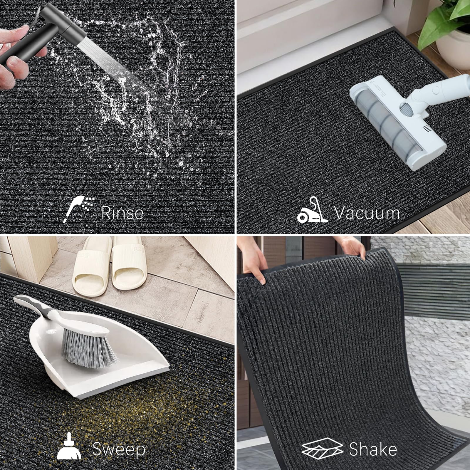 Azadx Heavy Duty Door Mat in outdoor setting