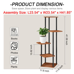 AZERPIAN 5 Tier Tall Plant Stand with potted plants