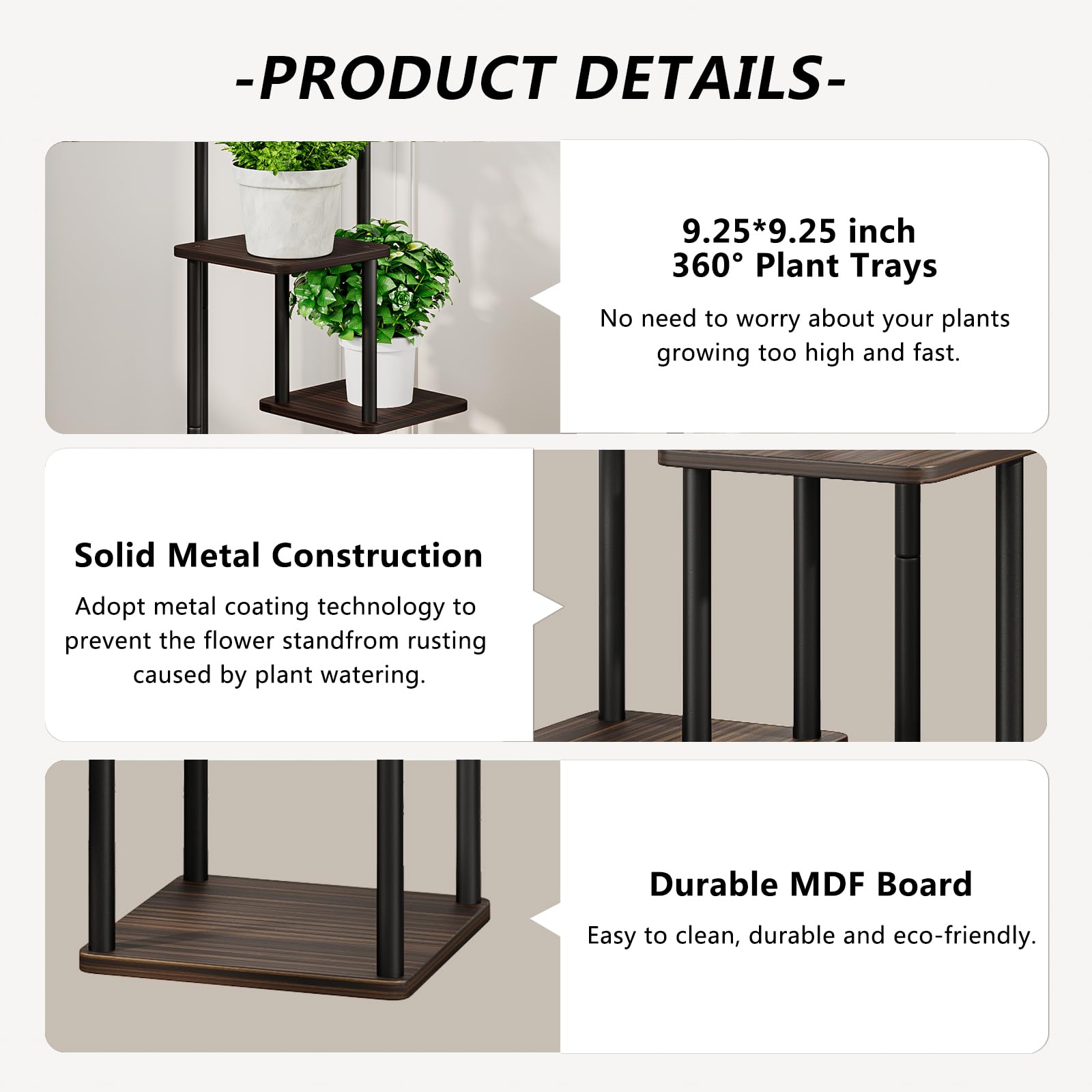AZERPIAN plant stand in a corner setting with plants and decor
