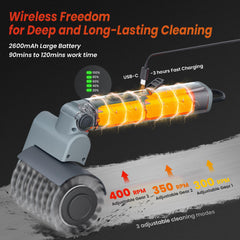Azgim Pai Electric Grill Brush in storage bag