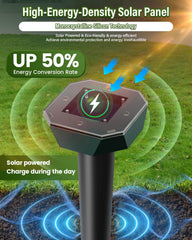 AZQPOD Ultrasonic Pest Repellent showing installation in garden