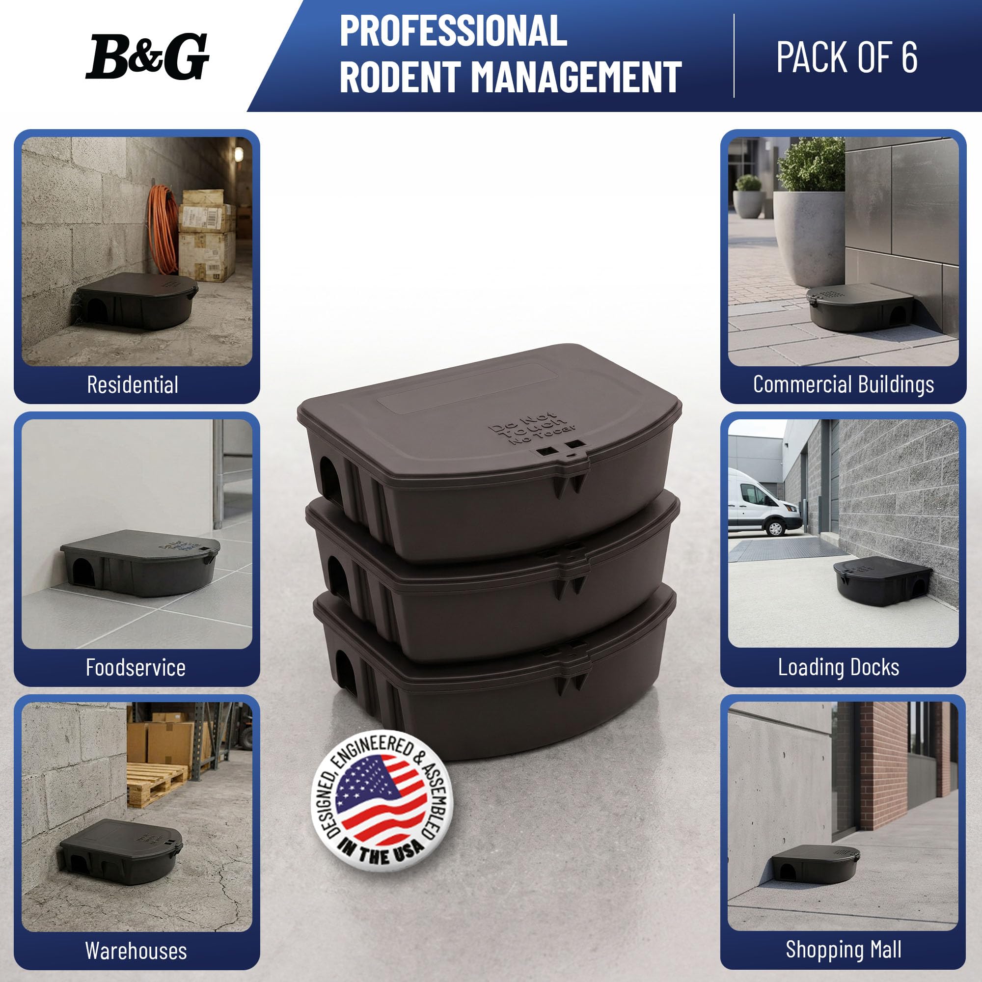 B&G Rodent Station with lid open showing interior