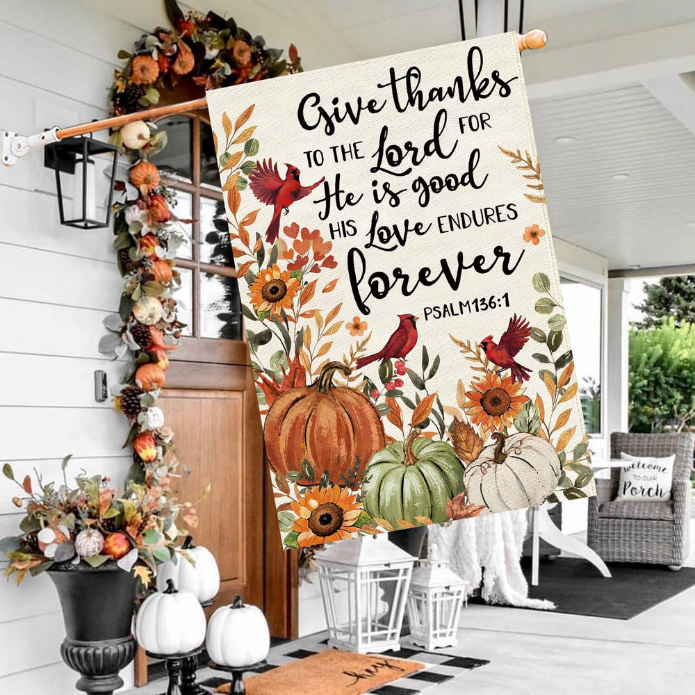 Baccessor Fall House Flag double-sided view showcasing vibrant colours