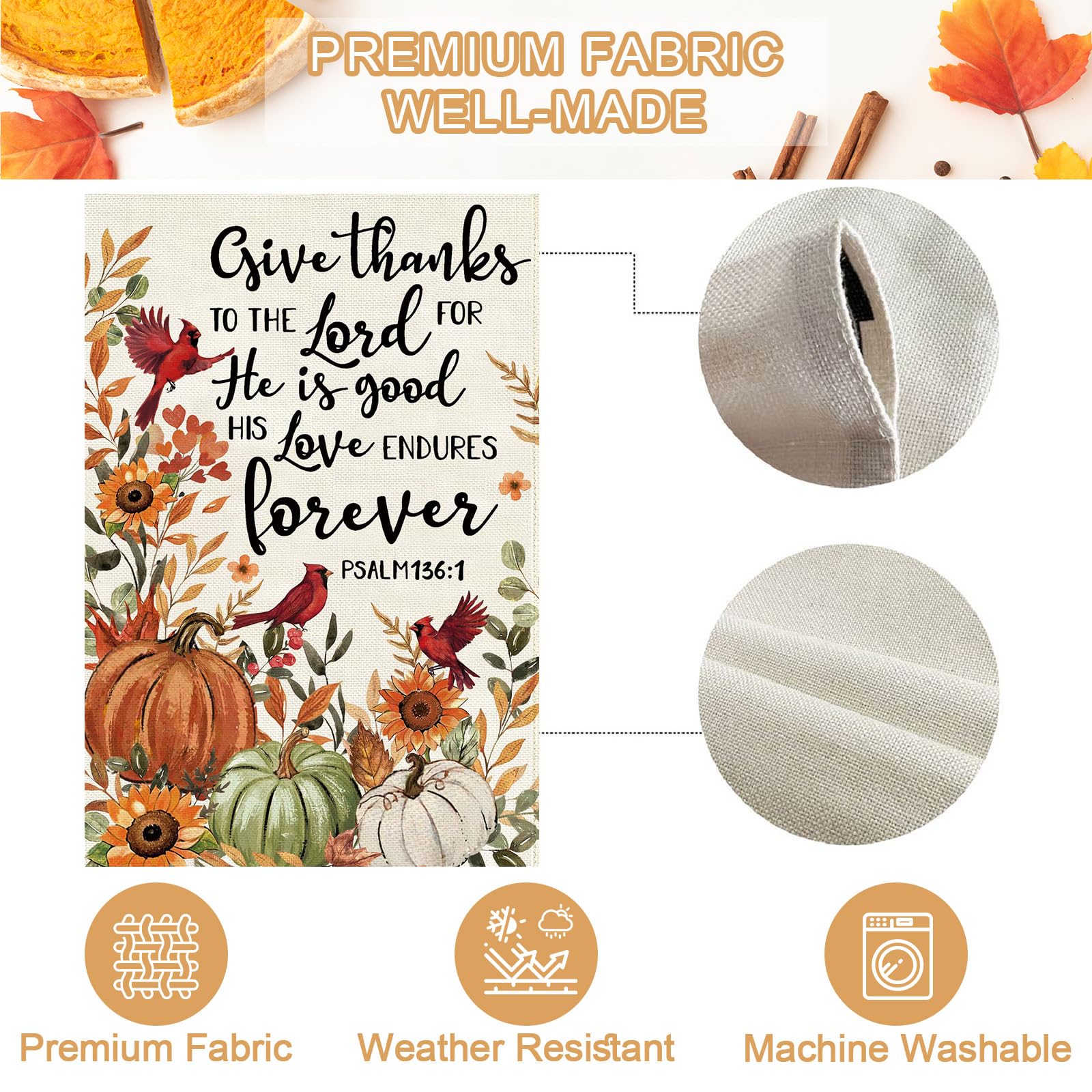Baccessor Fall House Flag in autumn garden décor