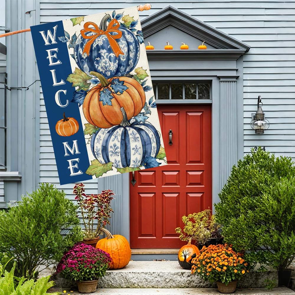 Baccessor Fall House Flag showing double-sided print