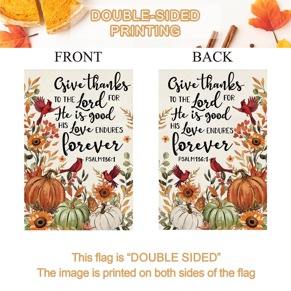 Baccessor Fall Pumpkin Garden Flag with autumn leaves background