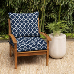 Back cushion of Arden Selections Outdoor Deep Seat Cushion Set showing recycled polyfiber