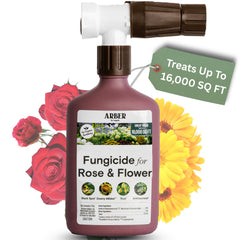 Back of ARBER Organic Rose Fungicide showing usage instructions