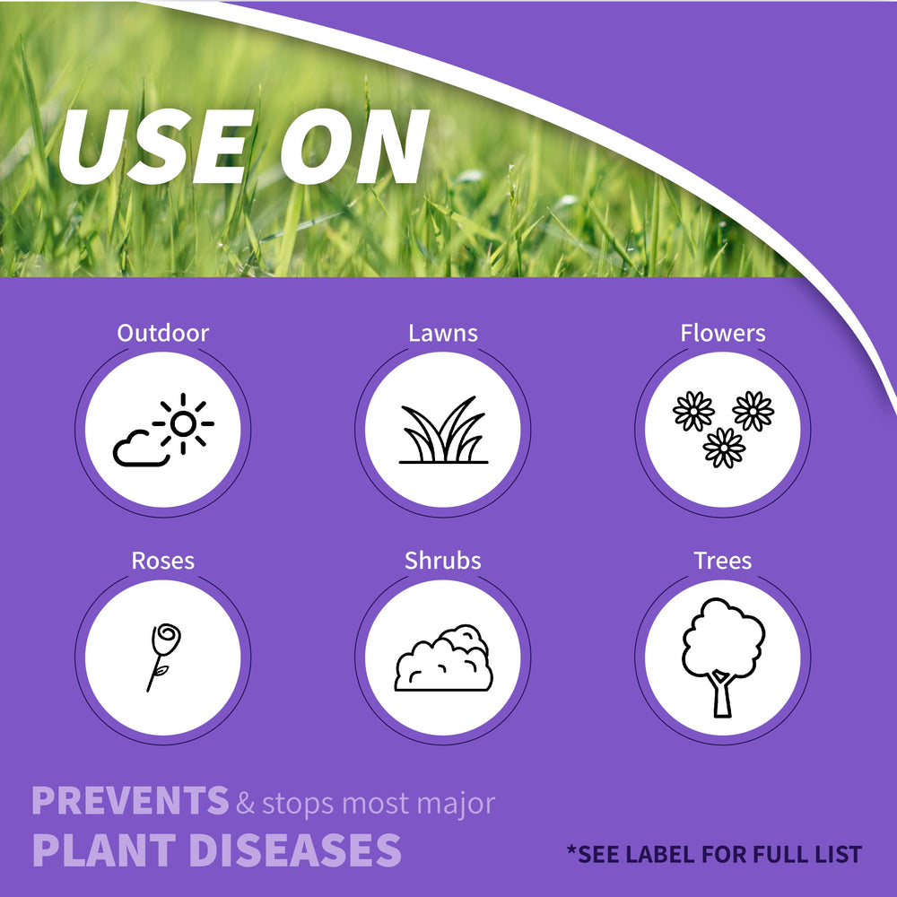 Back of Bonide Infuse Systemic Disease Control 32 oz Ready-to-Spray bottle