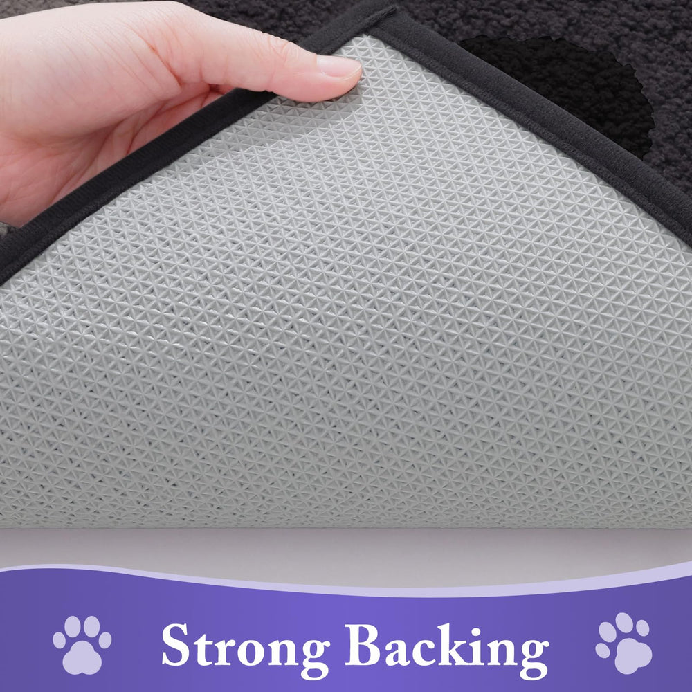 Back of Buganda Dog Door Mat showing anti-slip backing