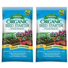 Back of Espoma Organic Seed Starter Potting Soil Mix bag