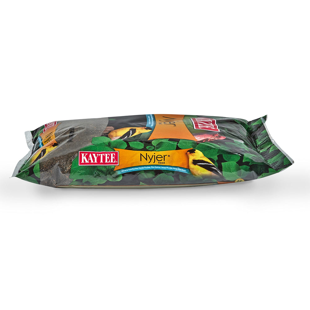 Back of Kaytee Nyjer Seed packaging with ingredients