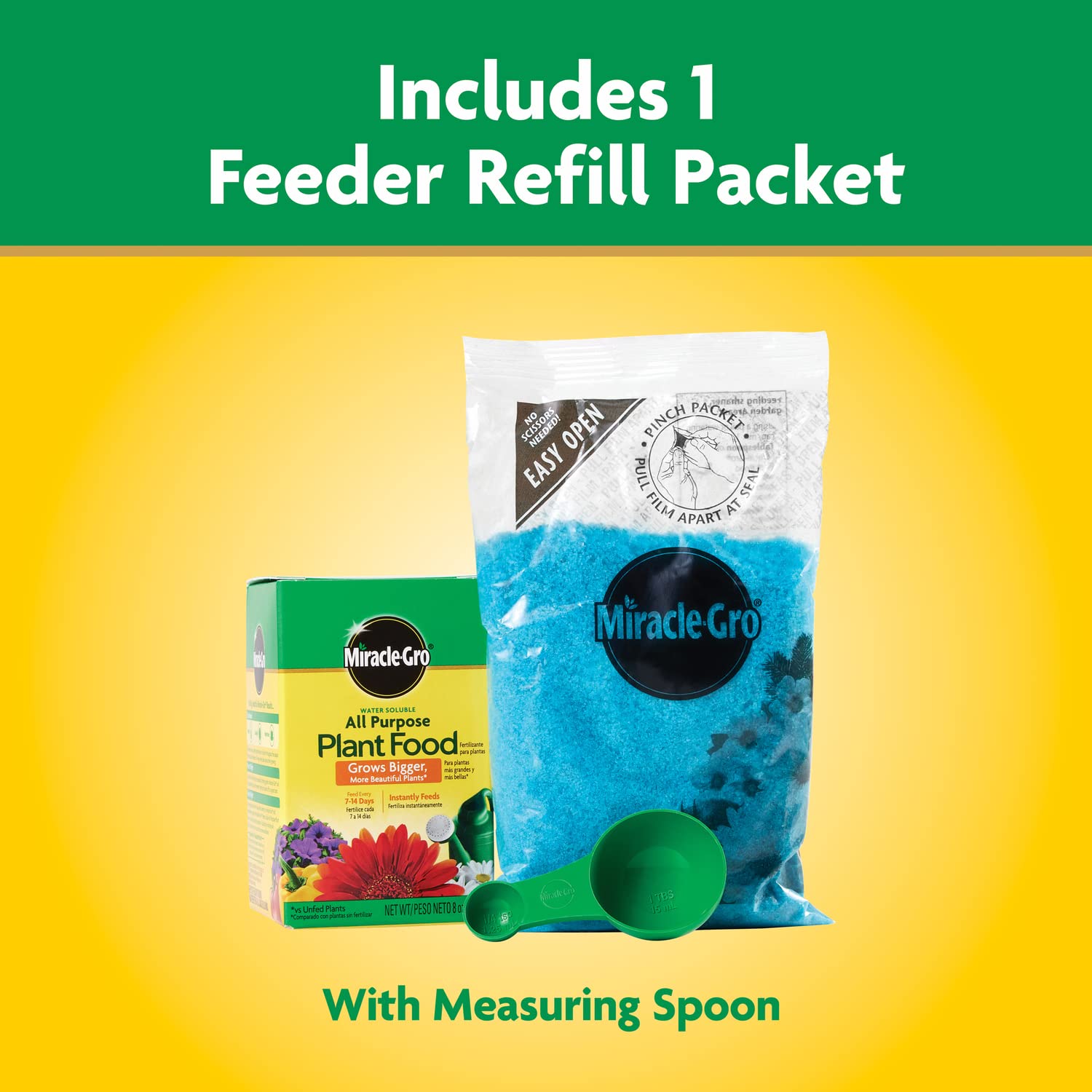 Back of Miracle-Gro Water Soluble Plant Food packaging