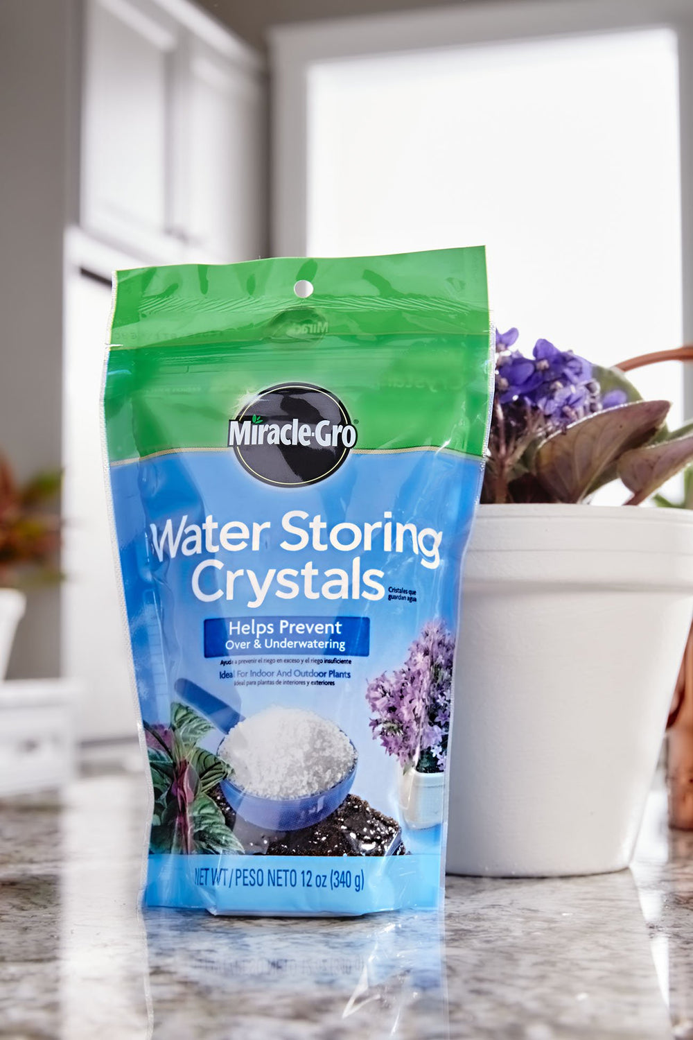 Back of Miracle-Gro Water Storing Crystals package