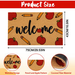 Back of Prewplam Welcome Door Mat showing rubber backing