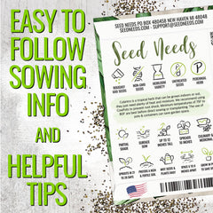 Back of Seed Needs Culantro seeds packet with sowing guide