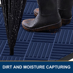 Back of Smiry 47x32 inch door mat showing rubber grip