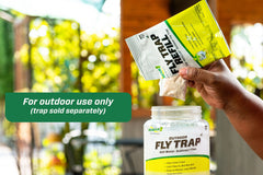 Back of the RESCUE! bait refill package with usage instructions
