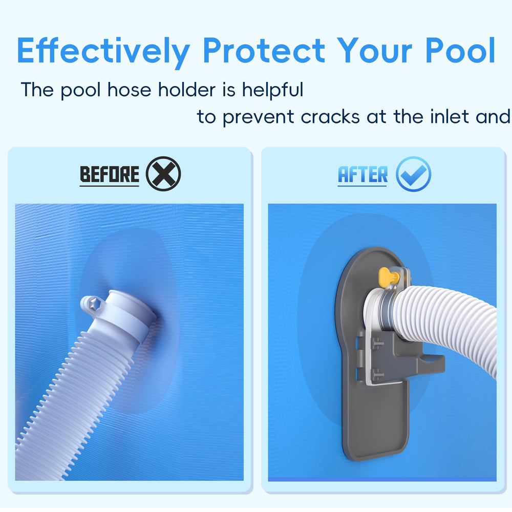 Back panel of SHAPON swimming pool hose holder