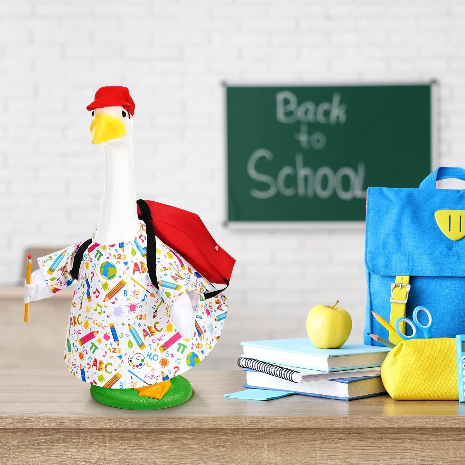 Back to School Goose Outfit laid out flat for display