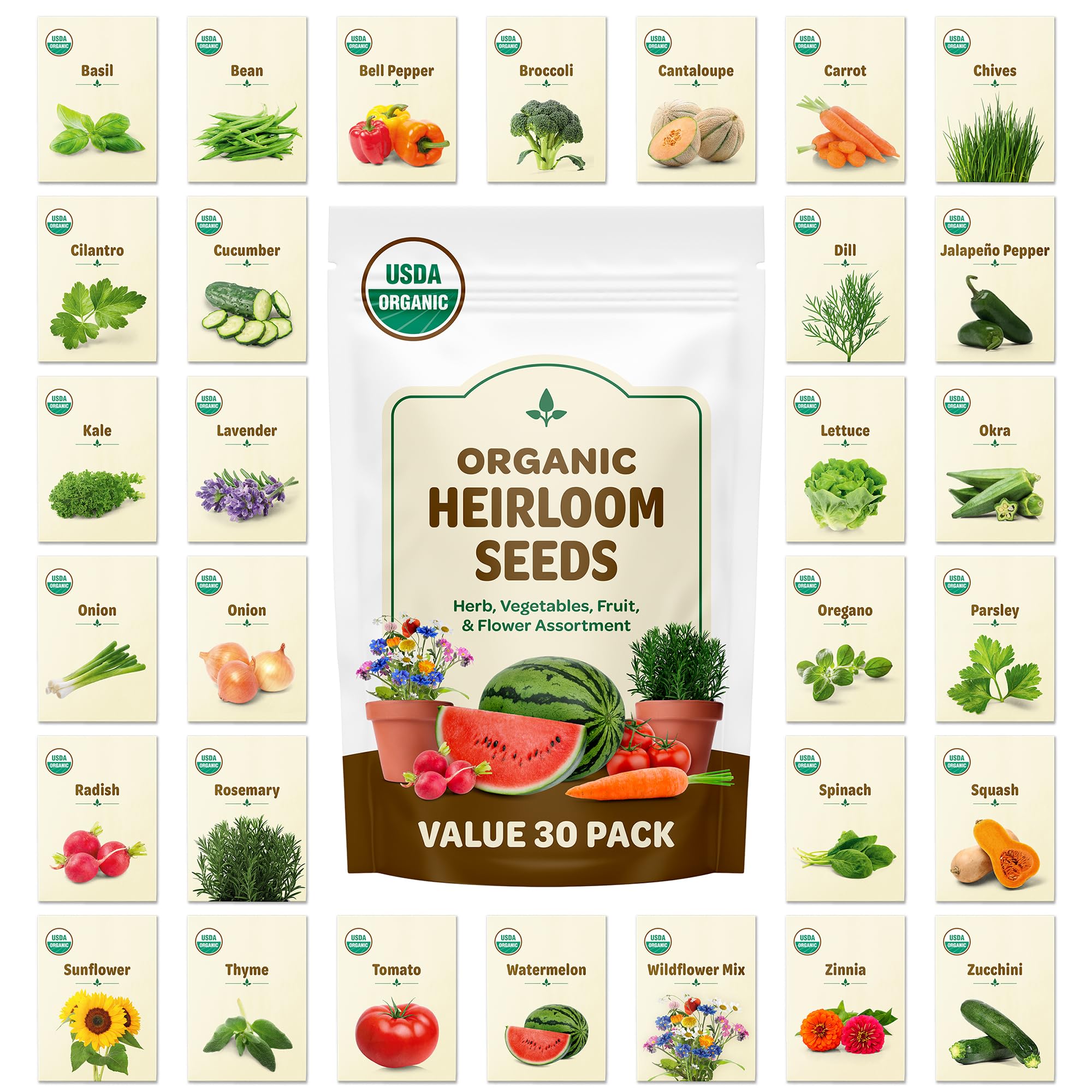 Back to the Roots Heirloom Rescued Seeds Variety Pack front view