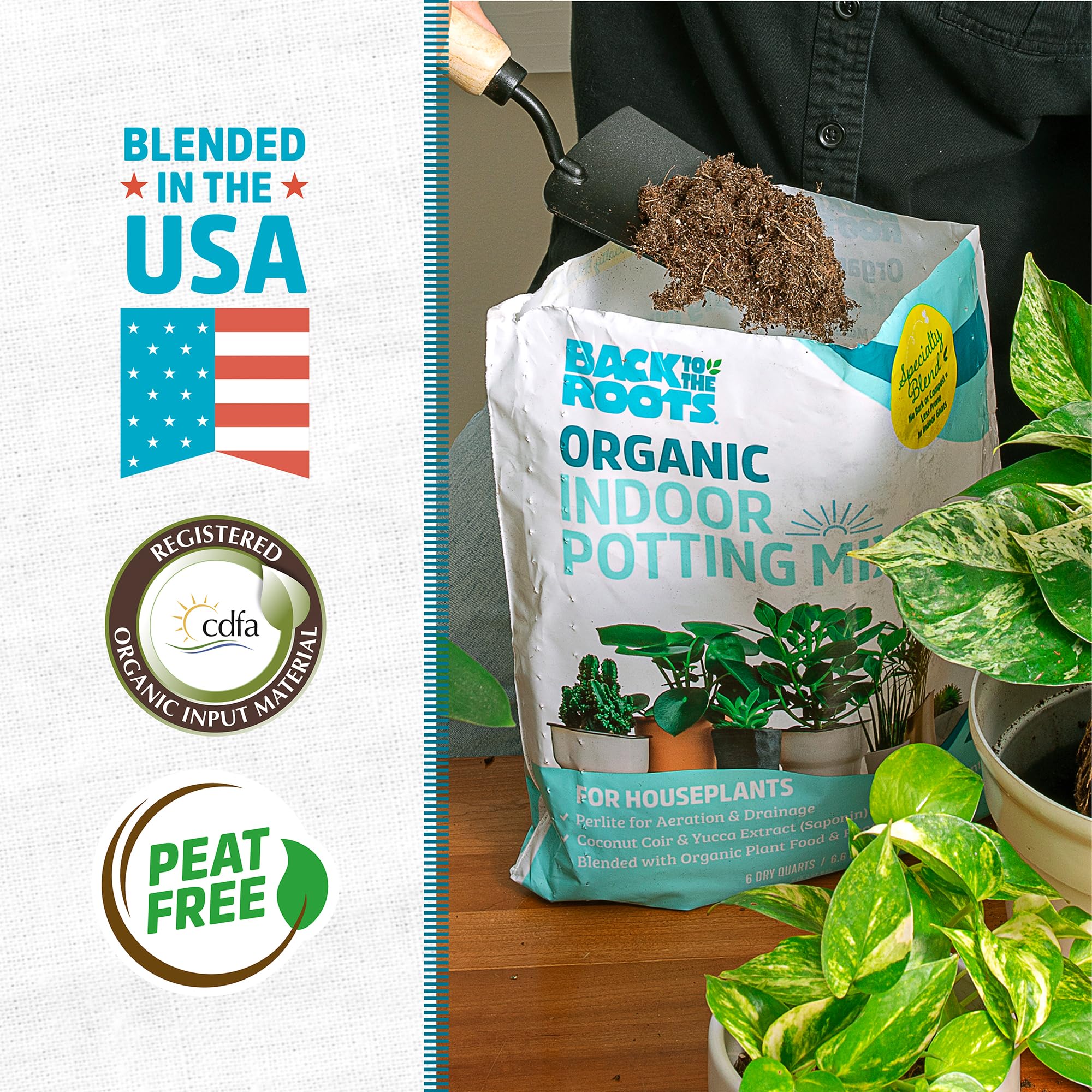 Back to the Roots Organic Indoor Potting Mix packaging