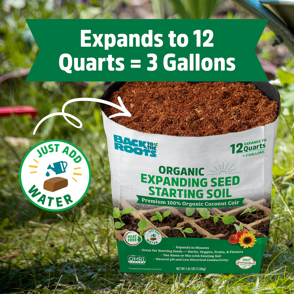 Back to the Roots Organic Seed Starting Mix with herbs and vegetables