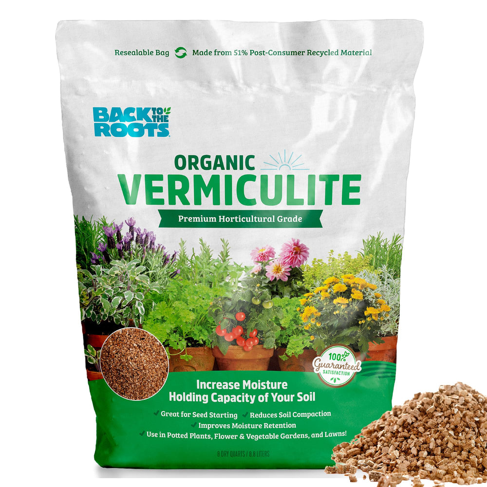 Back to the Roots Organic Vermiculite 8qt bag front view