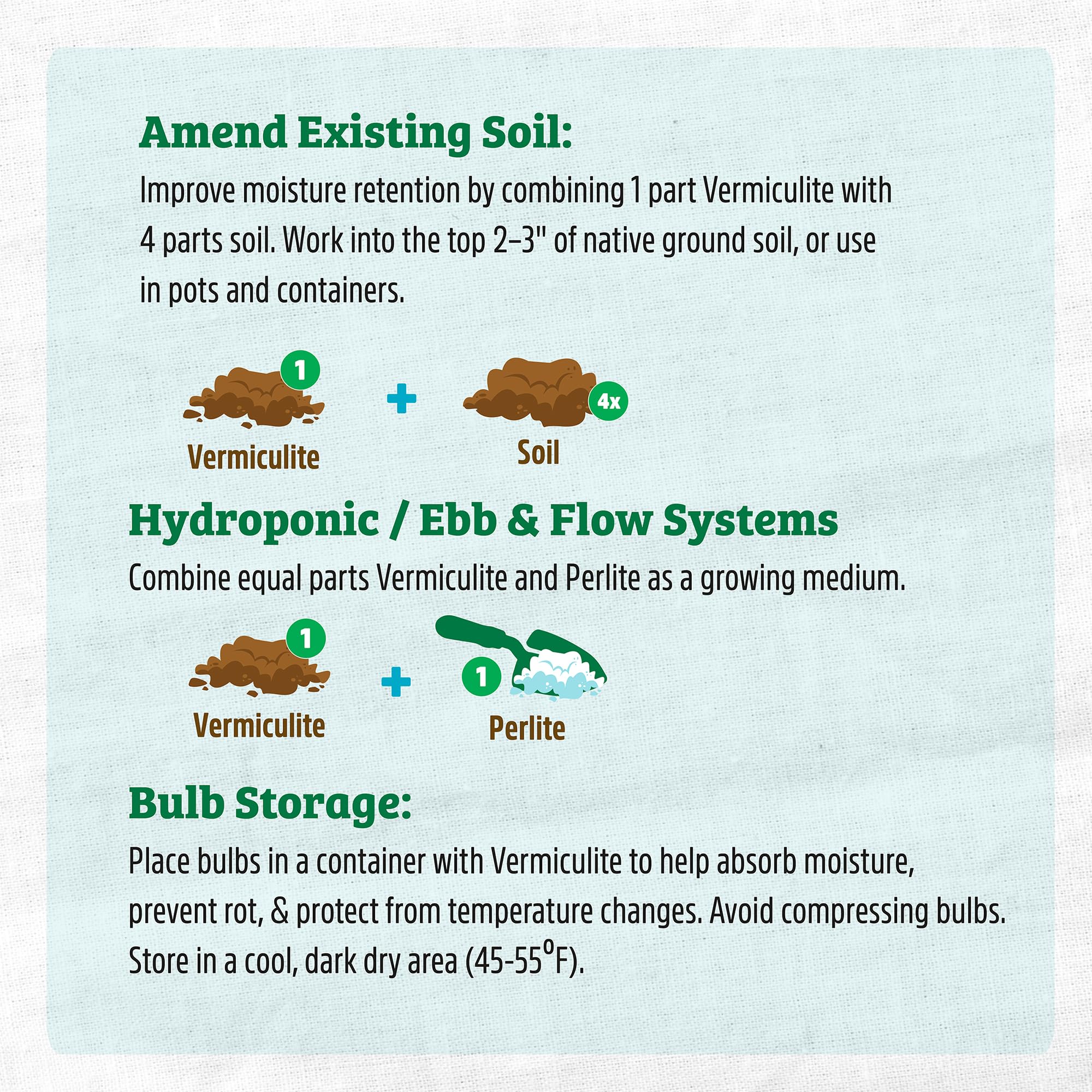 Back to the Roots Organic Vermiculite garden application