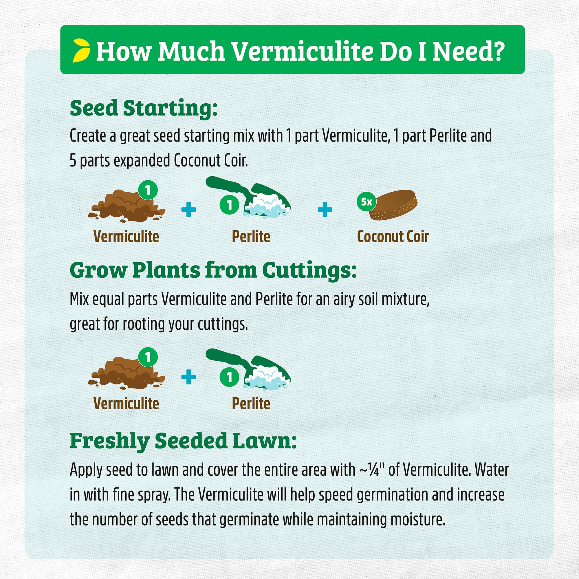 Back to the Roots Organic Vermiculite in potting process