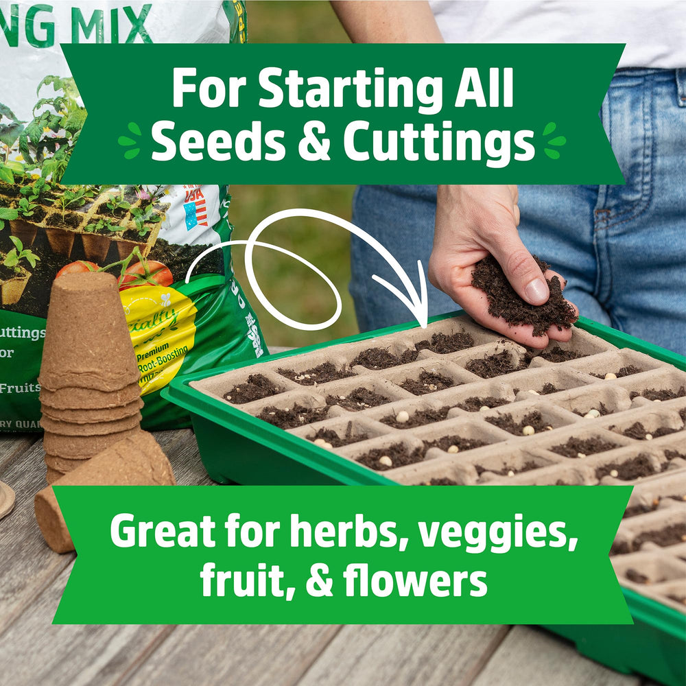 Back to the Roots Seed Starter Trays showing dimensions