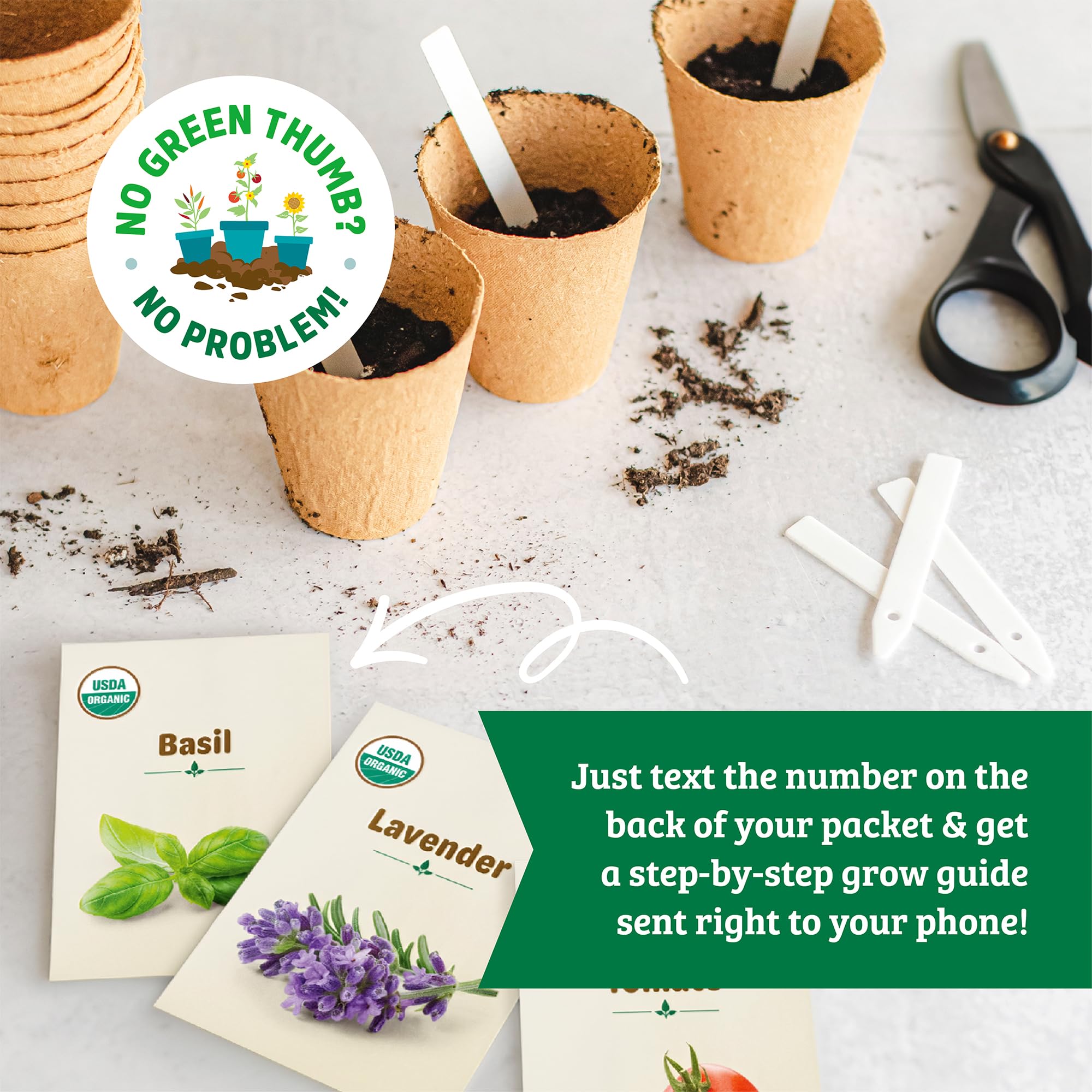Back to the Roots seeds planted in a garden