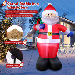 Back view of 8 FT inflatable Santa Claus by FunFanso