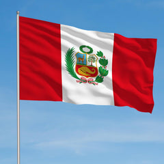 Back view of AhfuLife Peru Flag showcasing double-sided design