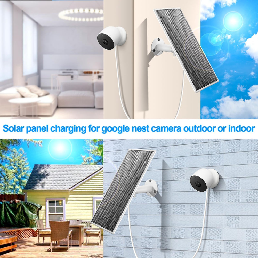 Back view of Aiobuvr solar panel for Google Nest Camera