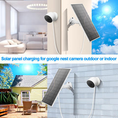 Back view of Aiobuvr solar panel for Google Nest Camera