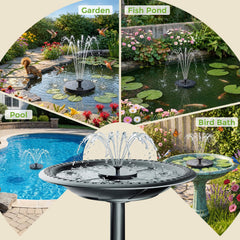 Back view of AISITIN solar fountain pump